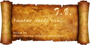 Taucher Valéria névjegykártya